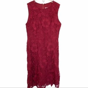 RYAN MICHELLE Burgundy Lace Dress Size Large